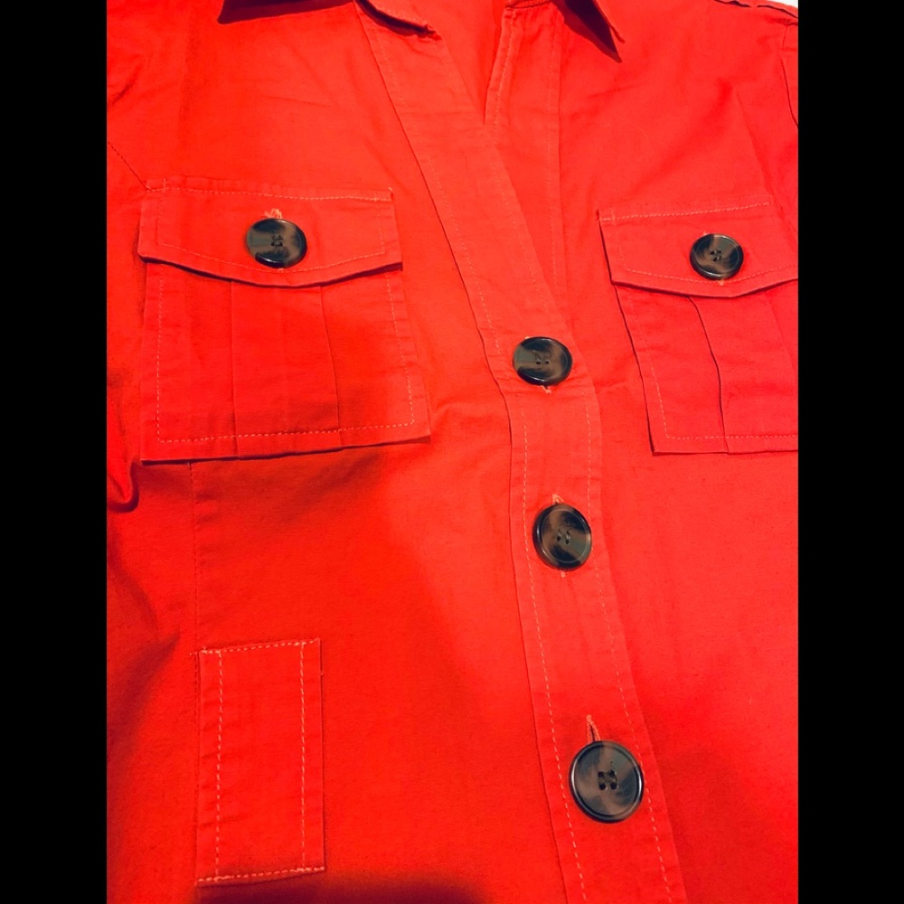 Button Down Orange Top - image 3